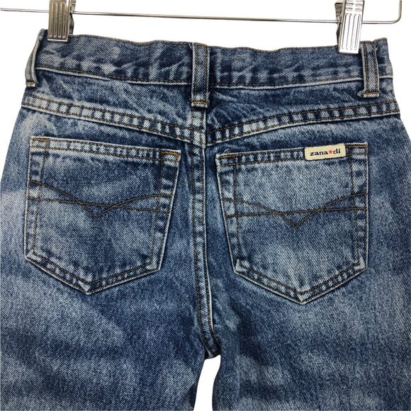 Vintage Zana Di Girls Acid Dye Wash Jeans Sz 8 Hip Hugger Flare Legs Hong Kong - Picture 4 of 12